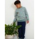 kite kids - Bio Kinder Sweatshirt mit Dinosaurier-Applikation und Streifen