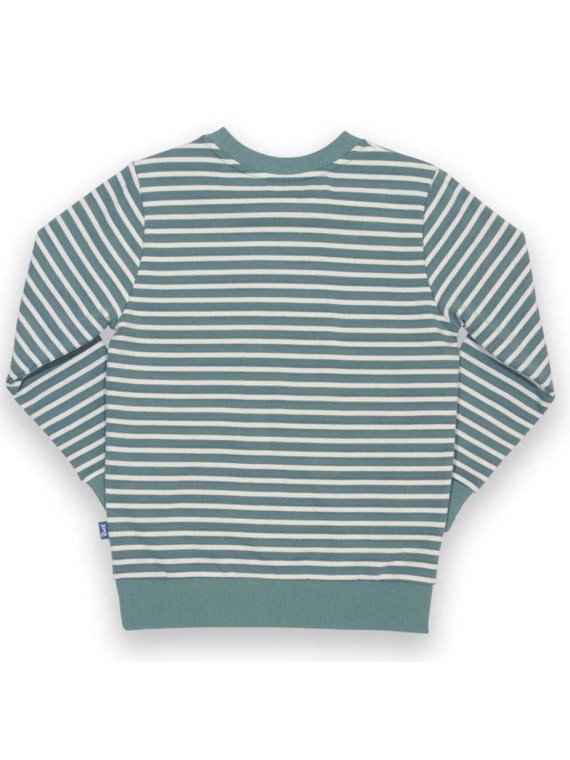 kite kids - Bio Kinder Sweatshirt mit Dinosaurier-Applikation und Streifen