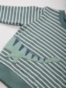 kite kids - Bio Kinder Sweatshirt mit Dinosaurier-Applikation und Streifen