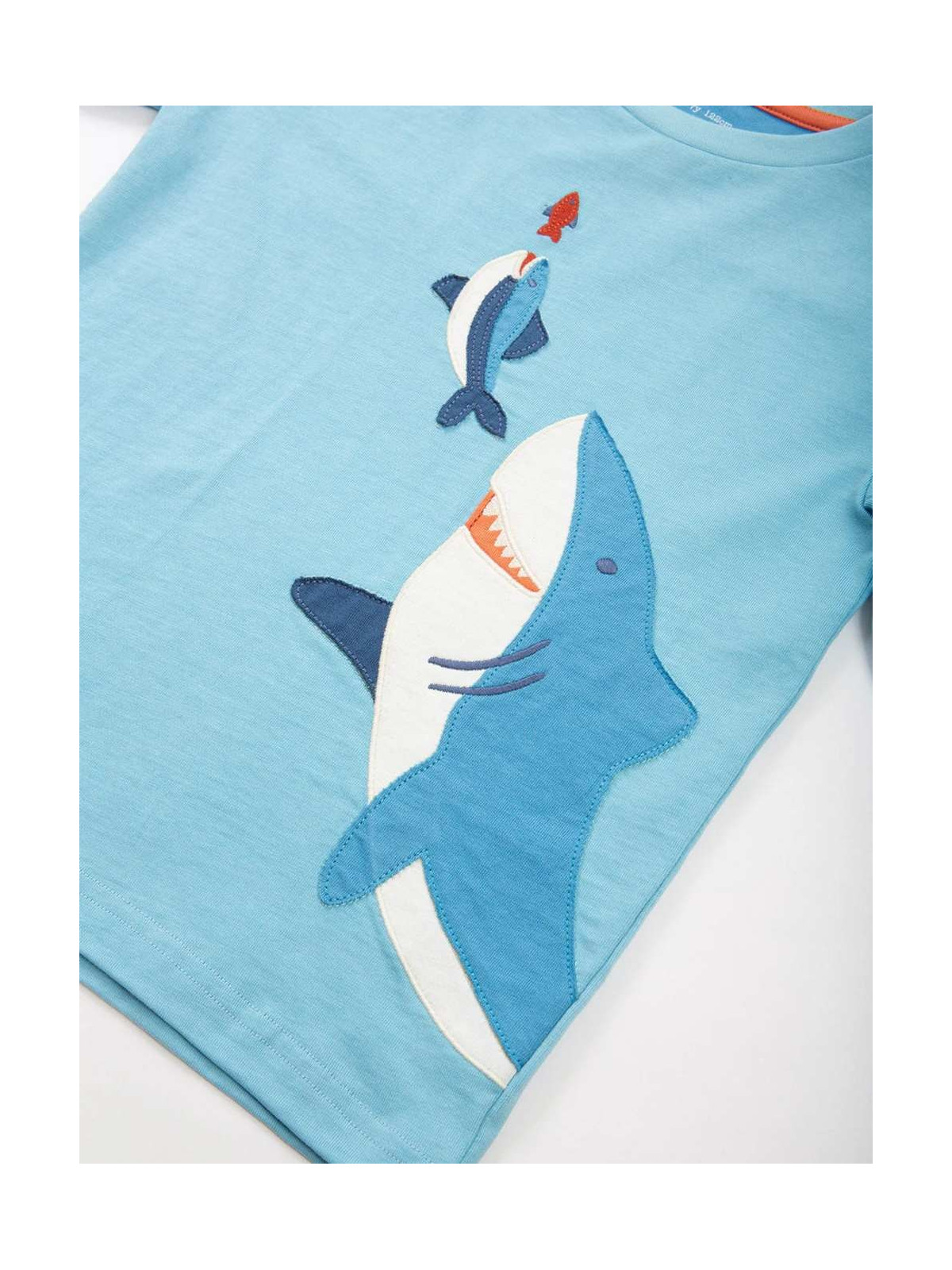 kite kids - Bio Kinder Langarmshirt mit Hai-Applikationen