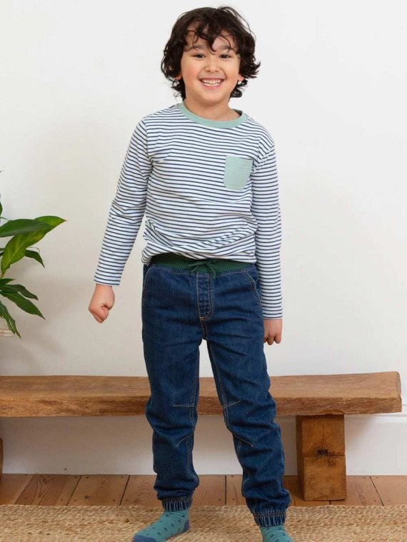 kite kids - Bio Kinder Jeans mit Softbund, grün