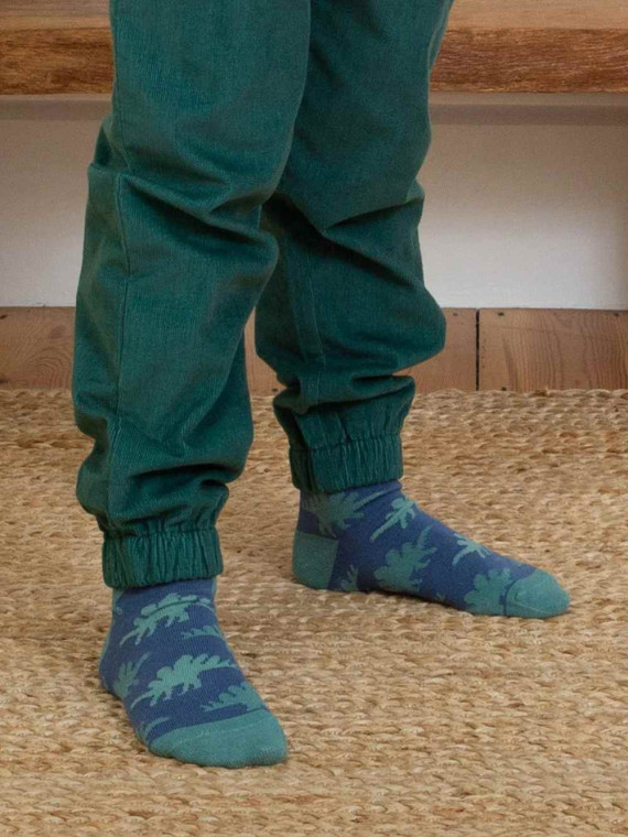 kite kids - Bio Kinder Strümpfe 3er Pack mit Dinosaurier/Punkten/Streifen-Motiv