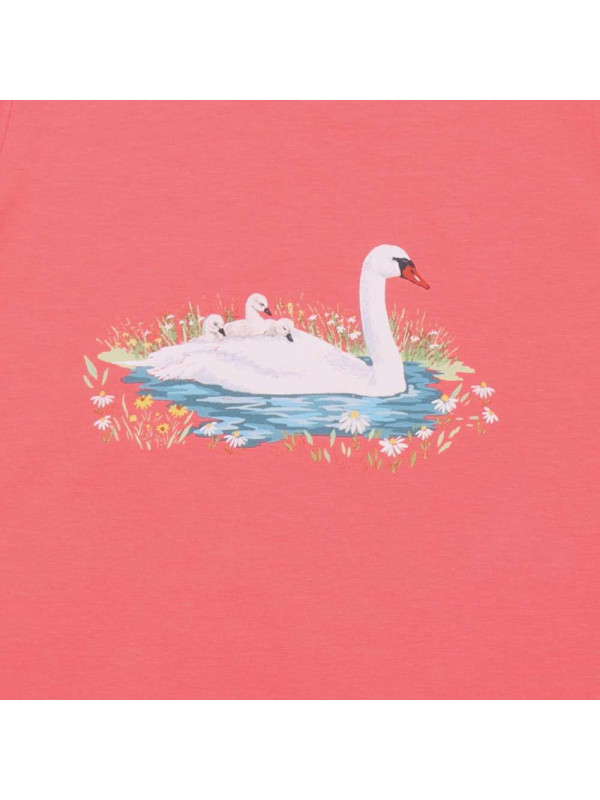 Walkiddy - Bio Kinder T-Shirt mit Schwan-Druck