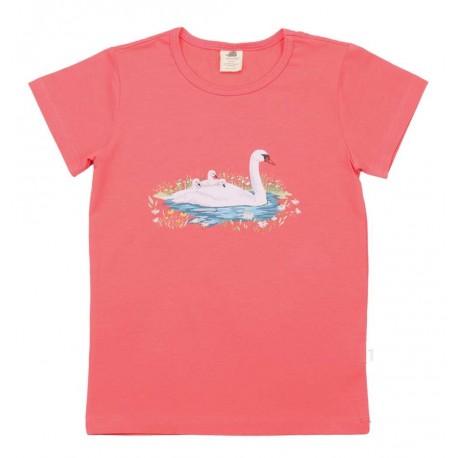 Walkiddy - Bio Kinder T-Shirt mit Schwan-Druck