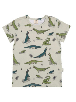 Walkiddy - Bio Kinder T-Shirt mit Krokodil-Allover
