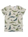 Walkiddy - Bio Kinder T-Shirt mit Krokodil-Allover