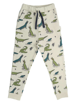Walkiddy - Bio Kinder Sweathose mit Krokodil-Allover