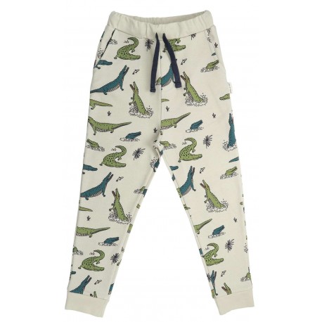 Walkiddy - Bio Kinder Sweathose mit Krokodil-Allover