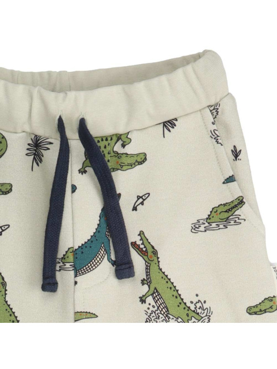 Walkiddy - Bio Kinder Sweathose mit Krokodil-Allover