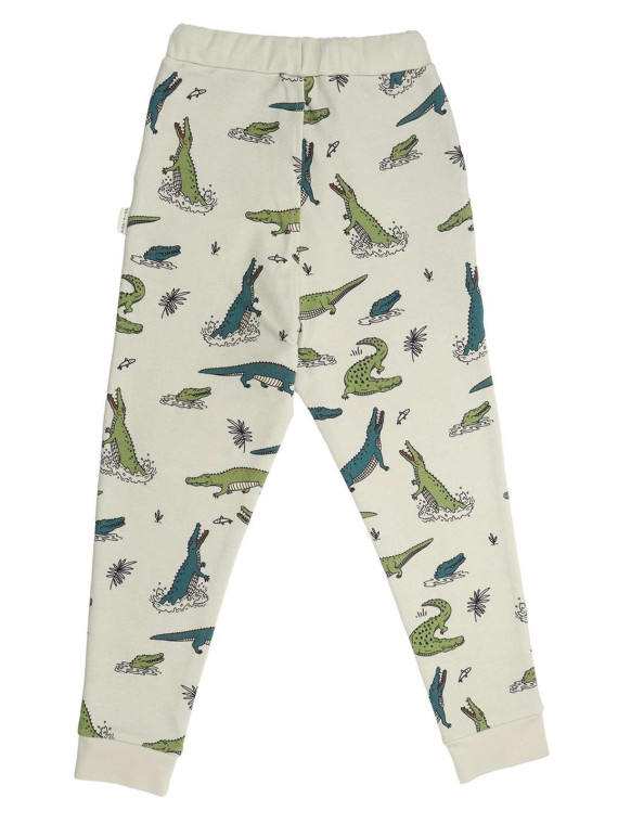 Walkiddy - Bio Kinder Sweathose mit Krokodil-Allover