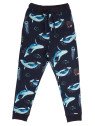 Walkiddy - Bio Kinder Sweathose mit Wal-Allover, dunkelblau