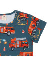 Walkiddy - Bio Kinder T-Shirt mit Feuerwehr-Allover