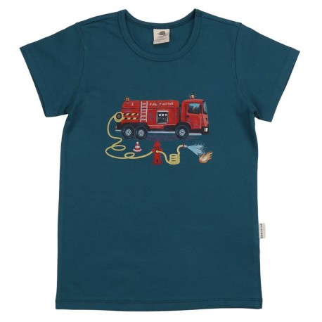 Walkiddy - Bio Kinder T-Shirt mit Feuerwehr-Druck