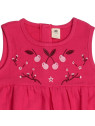 Walkiddy - Bio Kinder Musselin Kleid "Cherries" mit Kirsch-Stickerei