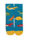 frugi - Bio Kinder Strümpfe 3er-Pack "Rock my Socks" mit Krokodilen und Auto
