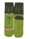 frugi - Bio Kinder Strümpfe 3er-Pack "Rock my Socks" mit Krokodilen und Auto