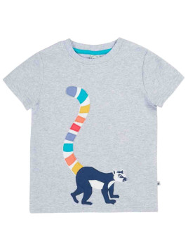 frugi - Bio Kinder T-Shirt "Carsen" mit Lemuren-Applikation