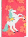 frugi - Bio Kinder Jersey Kleid "Little Lola" mit Pferde-Applikation und Blumen-Allover