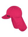 pure pure by BAUER - Bio Kinder Mütze mit Nackenschutz und Schirm, UPF 50+, magenta