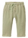 People Wear Organic - Bio Baby Musselin Hose mit Taschen, olivgrün