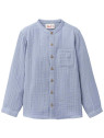 People Wear Organic - Bio Kinder Musselin Hemd, blau