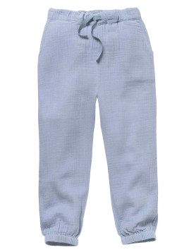 People Wear Organic - Bio Kinder Musselin Hose mit Taschen, taubenblau
