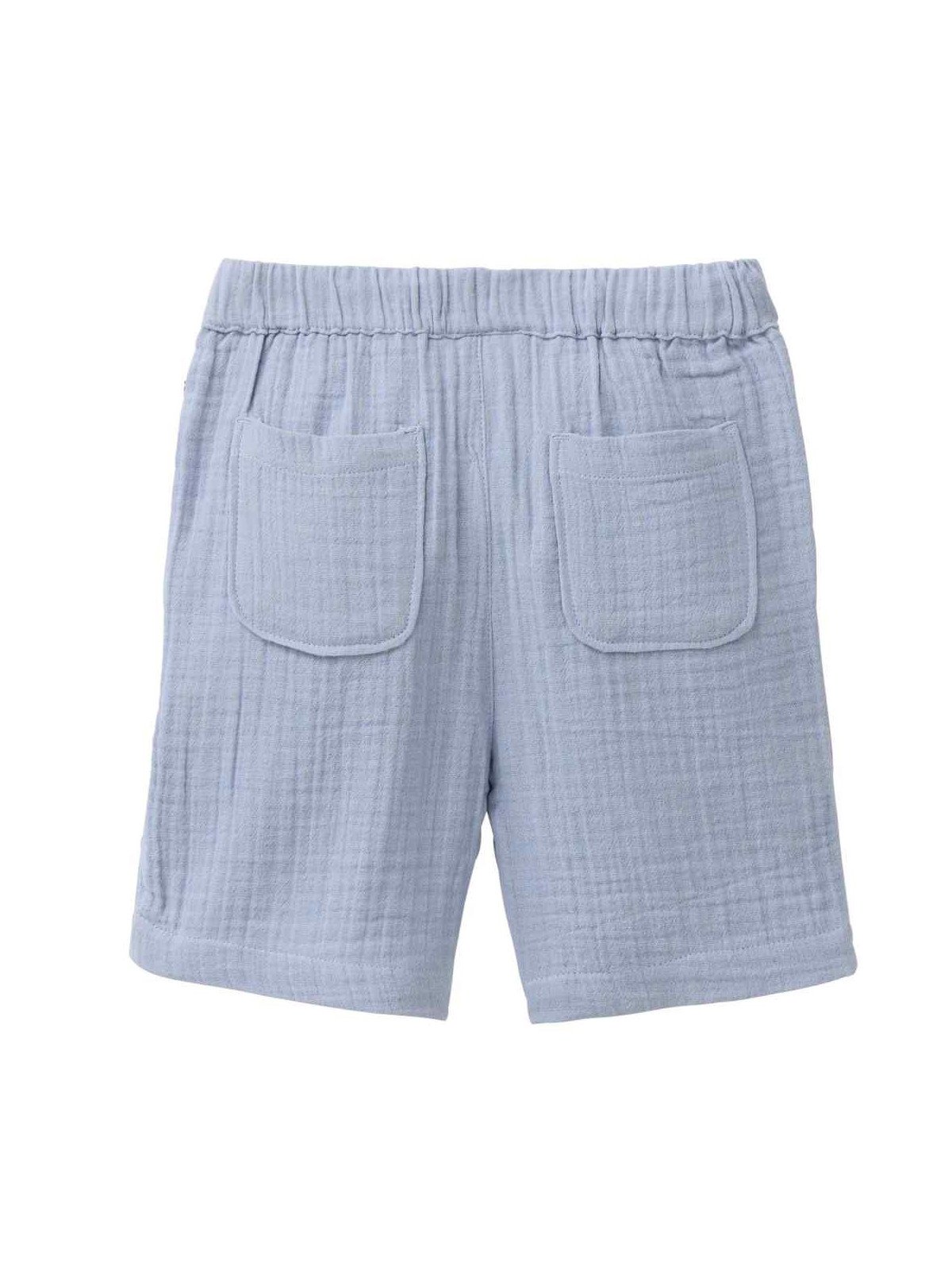 People Wear Organic - Bio Kinder Musselin Shorts mit Taschen, taubenblau
