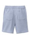 People Wear Organic - Bio Kinder Musselin Shorts mit Taschen, taubenblau