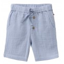 People Wear Organic - Bio Kinder Musselin Shorts mit Taschen, taubenblau