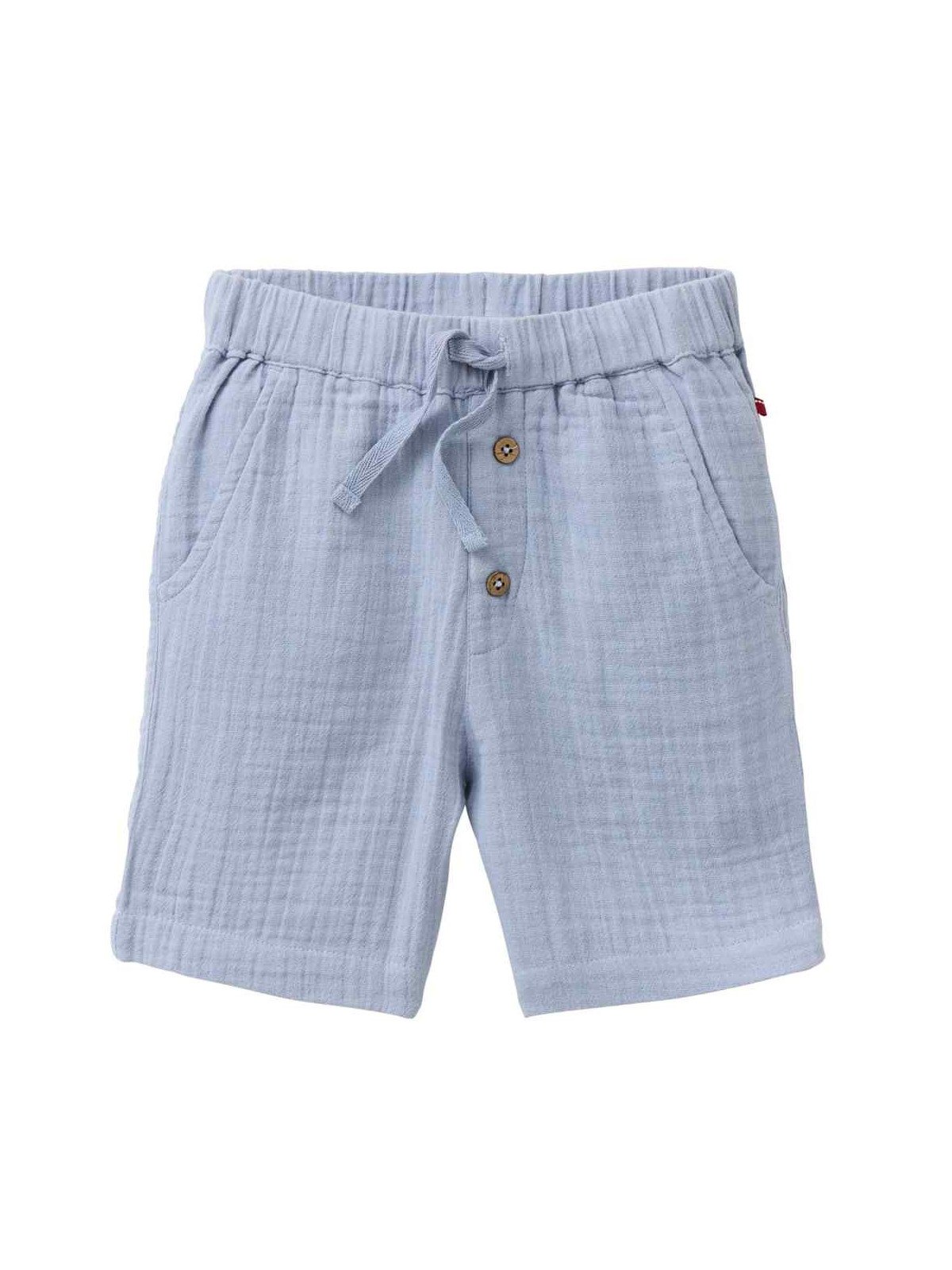 People Wear Organic - Bio Kinder Musselin Shorts mit Taschen, taubenblau