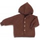 ENGEL - Bio Baby Fleece Jacke mit Kapuze, Wolle, schilf