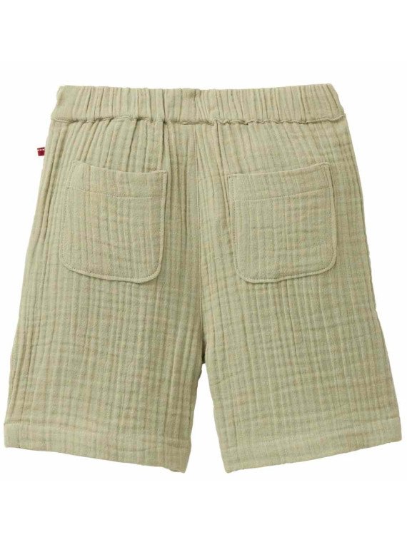 People Wear Organic - Bio Kinder Musselin Shorts mit Taschen, olivgrün