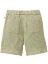People Wear Organic - Bio Kinder Musselin Shorts mit Taschen, olivgrün