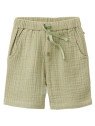 People Wear Organic - Bio Kinder Musselin Shorts mit Taschen, olivgrün