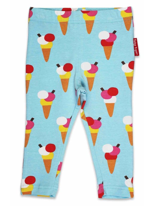 Toby tiger - Bio Kinder Leggings mit Eis-Allover