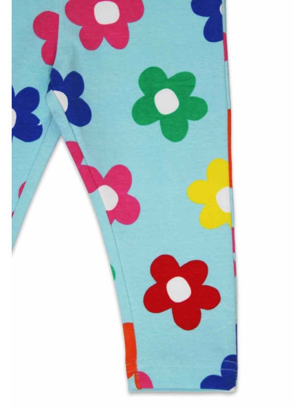 Toby tiger - Bio Kinder Leggings mit Blumen-Allover