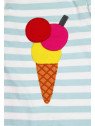 Toby tiger - Bio Kinder T-Shirt mit Eis-Applikation und Streifen, hellblau