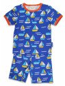 Toby tiger - Bio Kinder Schlafanzug kurz mit Schiff-Allover
