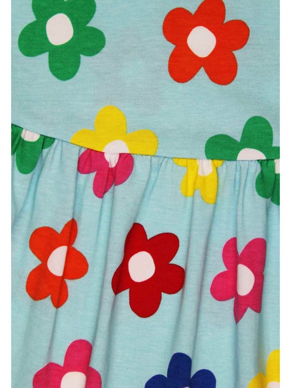Toby tiger - Bio Kinder Jersey Kleid mit Blumen-Allover