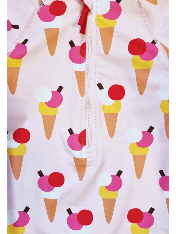 Toby tiger - Baby Schwimmanzug mit Eis-Allover, UPF 50+