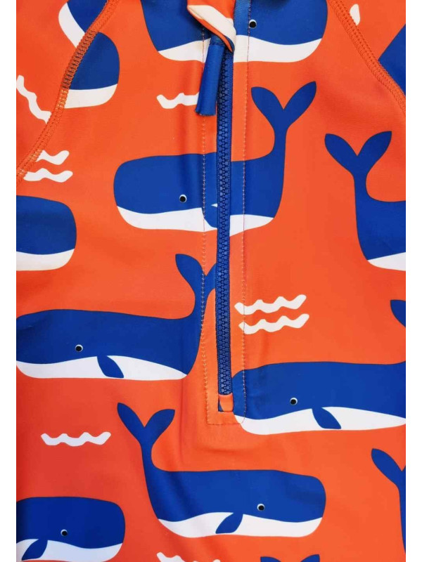 Toby tiger - Baby Schwimmanzug mit Wal-Allover, UPF 50+