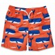 Toby tiger - Kinder Badeshorts mit Wal-Allover, UPF 50+