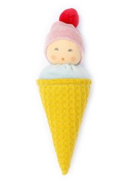 Nanchen Natur - Bio Baby Rassel "Eichenbaby im Rindenbett" 16cm