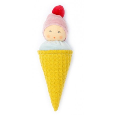 Nanchen Natur - Bio Baby Rassel "Eichenbaby im Rindenbett" 16cm