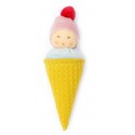 Nanchen Natur - Bio Baby Rassel "Eiswaffel" 19cm