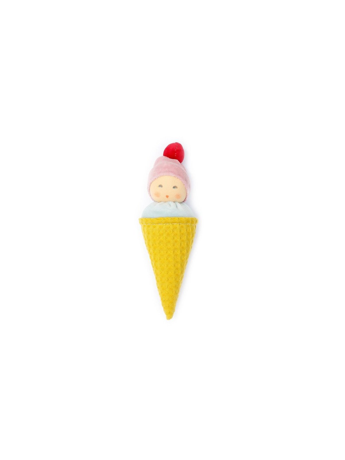 Nanchen Natur - Bio Baby Rassel "Eichenbaby im Rindenbett" 16cm