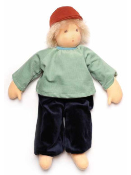 Nanchen Natur - Bio Schmusepuppe "Pepe" 38cm
