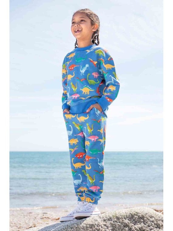 frugi - Bio Kinder Sweathose "FRUGI-Malpas" mit Dinosaurier-Allover