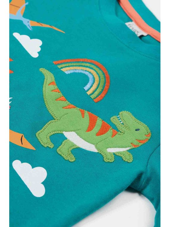 frugi - Bio Kinder Langarmshirt "FRUGI-Adventure" mit Dinosaurier-Applikation