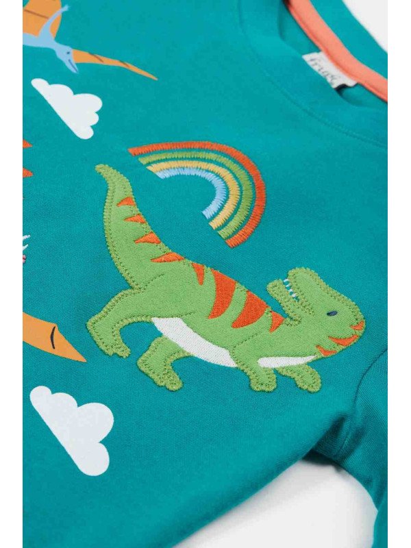 frugi - Bio Kinder Langarmshirt "FRUGI-Adventure" mit Dinosaurier-Applikation